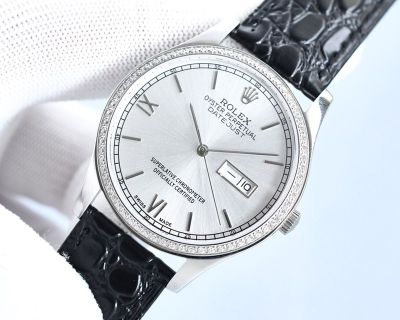 ROLEX Datejust Fake Transparent Diamond Bezel Stainless Steel 40*9MM Watch